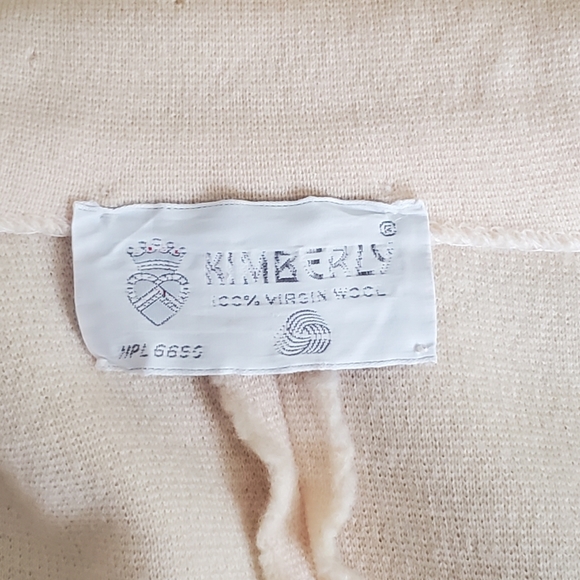 Vintage beige Virgin wool trench button coat - Picture 10 of 12